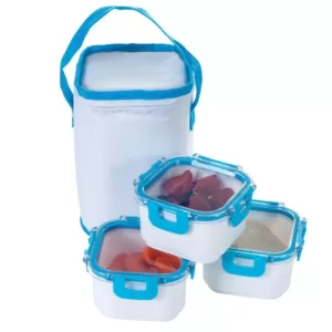 Classic Cuisine Portable Food Storage with Insulated Bag (Set of 3)