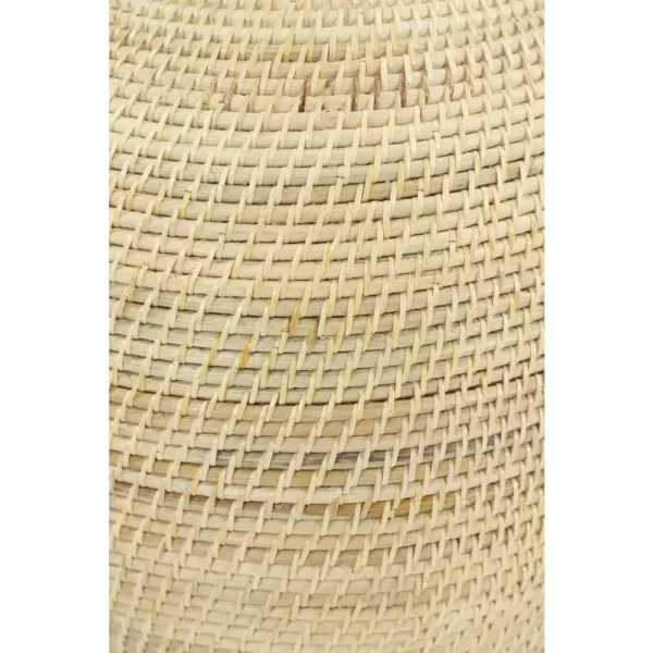 LITTON LANE Large Decorative Handwoven Natural Beige Bamboo Vase