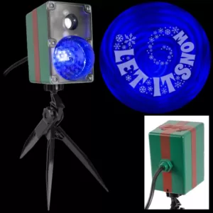 LightShow Blue/White Christmas LightShow Projection SwirlingSpirals-Let It Snow