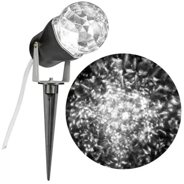 LightShow 10 in. White Projection Kaleidoscope Spotlight Stake