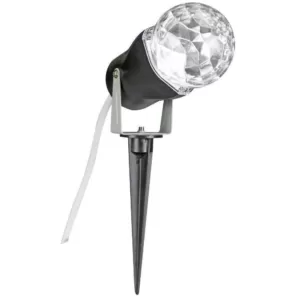 LightShow 10 in. White Projection Kaleidoscope Spotlight Stake