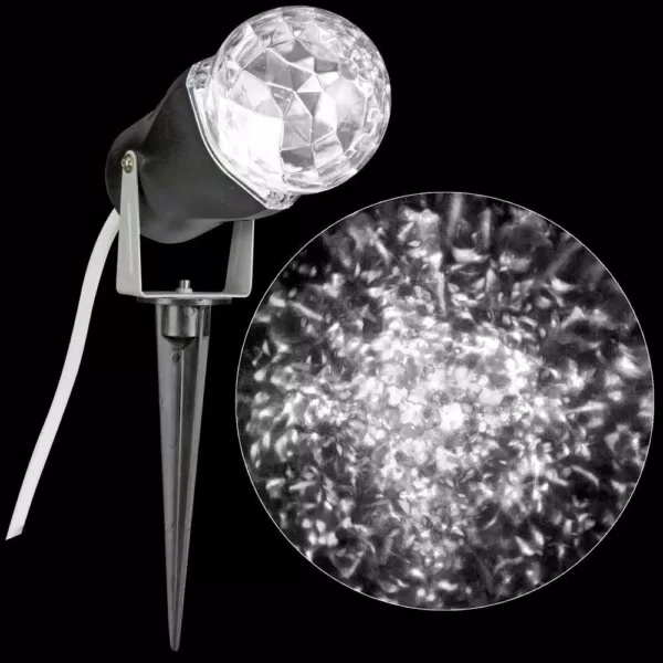 LightShow 10 in. White Projection Kaleidoscope Spotlight Stake