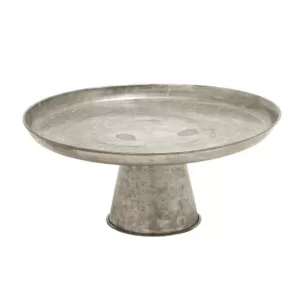 LITTON LANE 16 in. x 7 in. Farmhouse-Inspired Galvanized Iron Cupcake Stand