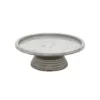 LITTON LANE 13 in. Round Gray and Black Iron Cake Stand