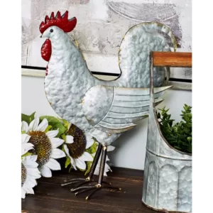 LITTON LANE 20 in. Standing Hen Iron Sculpture