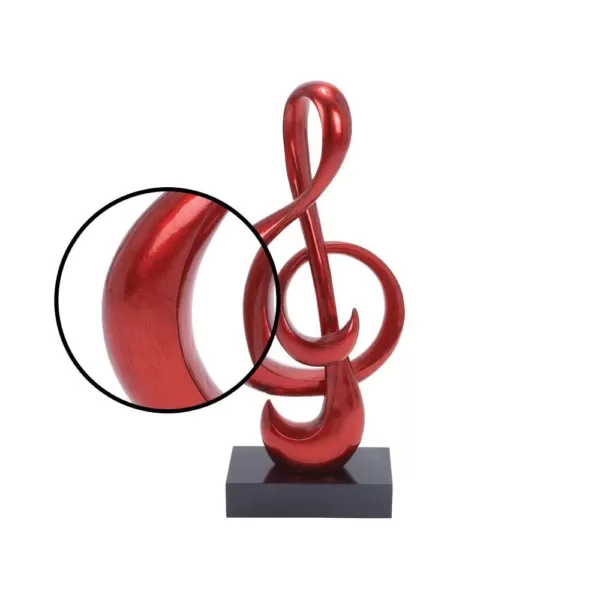 LITTON LANE Abstract Polystone and Fiberglass Musical Treble Clef Symbol Sculpture