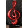 LITTON LANE Abstract Polystone and Fiberglass Musical Treble Clef Symbol Sculpture