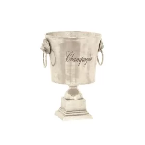 LITTON LANE 13 in. x 16 in. Rustic Silver Aluminum "Champagne" Wine Cooler