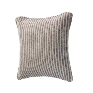 LR Home Kind Beige / Cream Striped 22 in. x 22 in. Cotton Throw Pillow