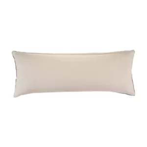 LR Home Embroidered Ethnic 14 in. x 36 in. Gray/Cream Rectangle Throw Pillow