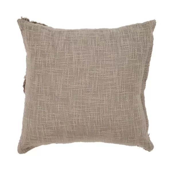 LR Resources Understated Taupe Solid Hypoallergenic Polyester 20 in. x 20 in. Throw Pillow