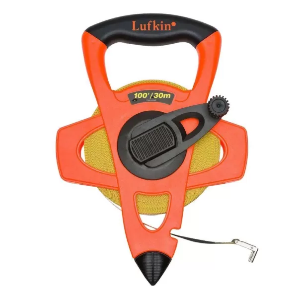 Lufkin 100 ft. Hi-Viz 2-Sided Orange Fiberglass Tape Measure