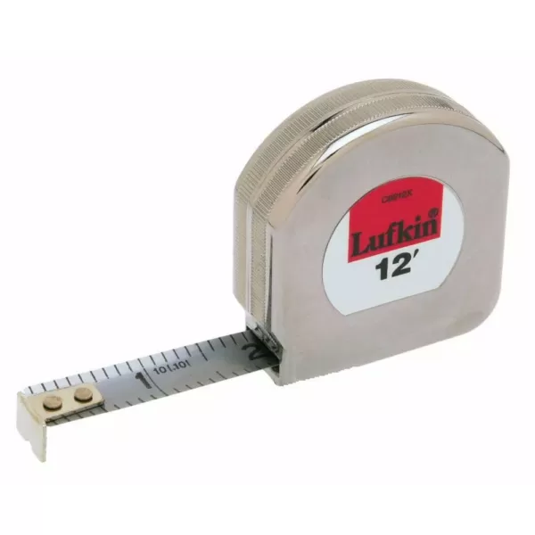 Lufkin 1/2 in. x 12 ft. Chrome Clad Tape Measure