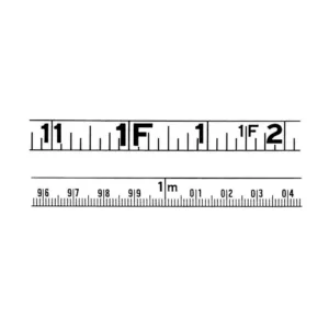 Lufkin 164 ft. x 3/8 in. Yellow Banner SAE/Metric Clad Dual Sided Tape Measure