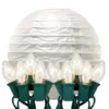 LUMABASE 10 in. 10-Light White Paper Lantern String Lights