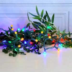 LUMABASE 70-Light LED Multi-Color Plastic Globe Electric String Light