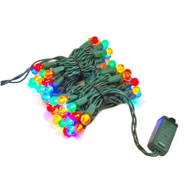 LUMABASE 70-Light LED Multi-Color Plastic Globe Electric String Light