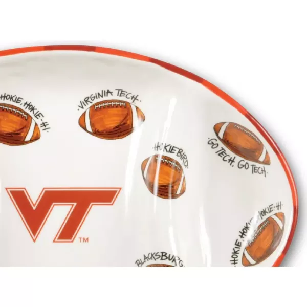 Magnolia Lane Virginia Tech Ceramic Football Tailgating Platter