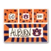 Magnolia Lane Auburn Ceramic 4 Section Tailgating Serving Platter