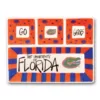 Magnolia Lane Florida Ceramic 4 Section Tailgating Serving Platter