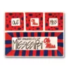 Magnolia Lane Ole Miss Ceramic 4 Section Tailgating Serving Platter