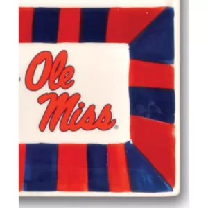 Magnolia Lane Ole Miss Ceramic 4 Section Tailgating Serving Platter