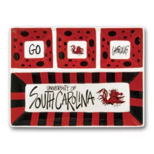 Magnolia Lane South Carolina Ceramic 4 Section Tailgating Serving Platter