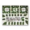 Magnolia Lane Michigan State Ceramic 4 Section Tailgating Serving Platter