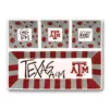 Magnolia Lane Texas A and M Ceramic 4 Section Tailgating Serving Platter