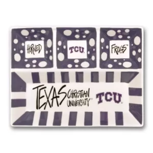 Magnolia Lane TCU Ceramic 4 Section Tailgating Serving Platter