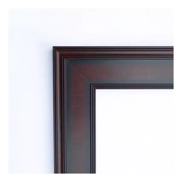 Amanti Art Annatto 45 in. W x 35 in. H Framed Rectangular Beveled Edge Bathroom Vanity Mirror in Mahogany