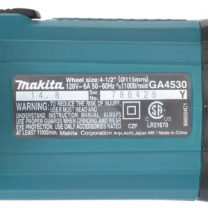 Makita 6 Amp 4-1/2 in. Angle Grinder