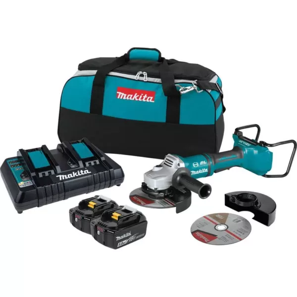 Makita 18-Volt 5.0Ah X2 LXT Lithium-Ion (36-Volt) Brushless Angle Grinder Kit