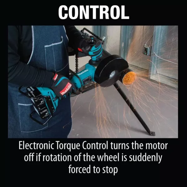 Makita 18-Volt X2 LXT Lithium-Ion (36V) Brushless Cordless 9 in. Paddle Switch Cut-Off/Angle Grinder Kit w Electric Brake 5.0Ah