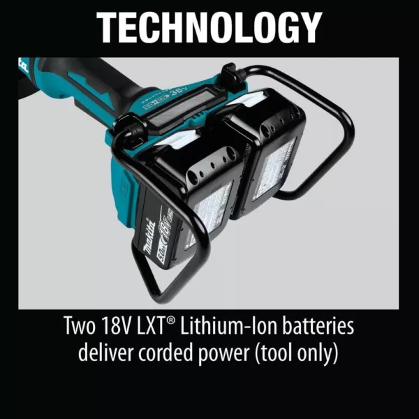 Makita 18-Volt X2 LXT Lithium-Ion (36V) Brushless Cordless 9 in. Paddle Switch Cut-Off/Angle Grinder w Electric Brake Tool Only