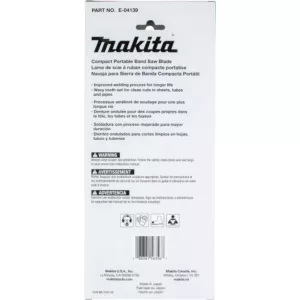 Makita 28-3/4 in. 18 TPI Bi-Metal Sub-Compact Portable Band Saw Blade