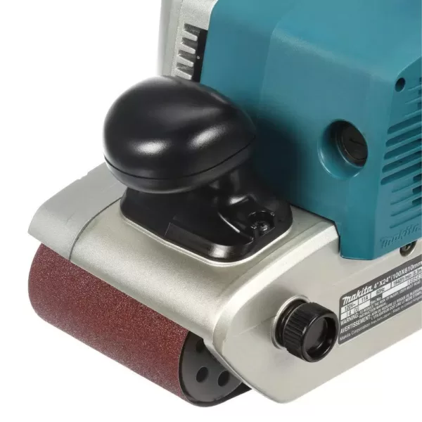 Makita 11 Amp 4 in. x 24 in. Corded Belt Sander with Abrasive Belt, 80G Belt and Dust Bag