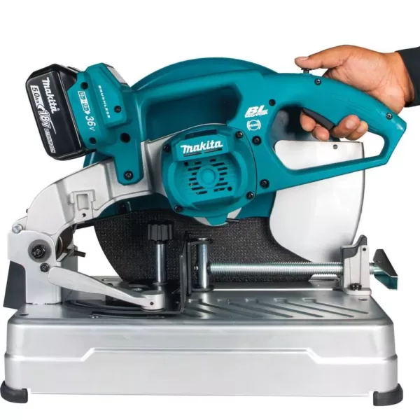 Makita 18-Volt X2 LXT Lithium-Ion 36-Volt Brushless Cordless 14 in. Cut-Off Saw with Electric Brake, 5.0 Ah