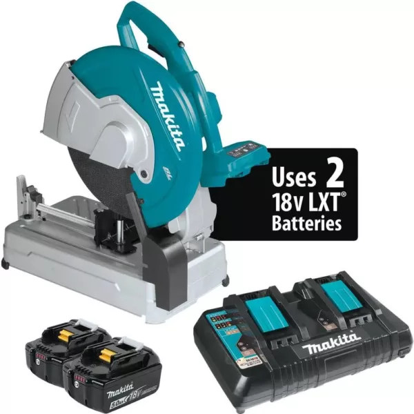 Makita 18-Volt X2 LXT Lithium-Ion 36-Volt Brushless Cordless 14 in. Cut-Off Saw with Electric Brake, 5.0 Ah