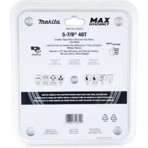 Makita 5-7/8 in. 48T Carbide-Tipped Max Efficiency Saw Blade, Thin Metal