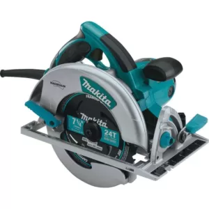 Makita 15 Amp 7-1/4 in. Corded Lightweight Magnesium Circular Saw with LED Light, Dust Blower, 24T Carbide blade, Hard Case