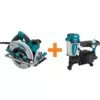 Makita 15 Amp 7-1/4 in. Lightweight Magnesium Circular Saw with bonus 15-Degree 1-3/4 in. Pneumatic Coil Roofing Nailer