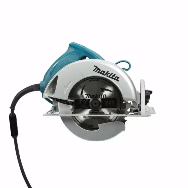 Makita 15 Amp 7-1/4 In. Corded Circular Saw with Large 56 degree Bevel Capacity, Dust Port, 24T blade and Hard Case