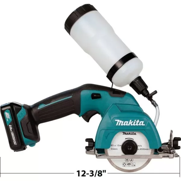 Makita 12-Volt MAX CXT Lithium-Ion Cordless 3-3/8 in. Tile/Glass Saw Kit