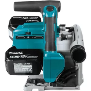 Makita 18-Volt X2 LXT (36V) Brushless 6-1/2 in. Plunge Circ Saw Kit (5.0 Ah) w/55 in. Guide Rail and Guide Rail Clamp (2-Pack)