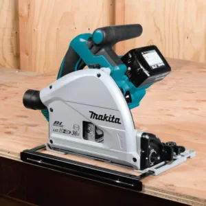 Makita 18V X2 LXT (36V) Brushless 6-1/2 in. Plunge Circular Saw Kit 5.0Ah with bonus Guide Rail and 18V Brushless Impact Driver