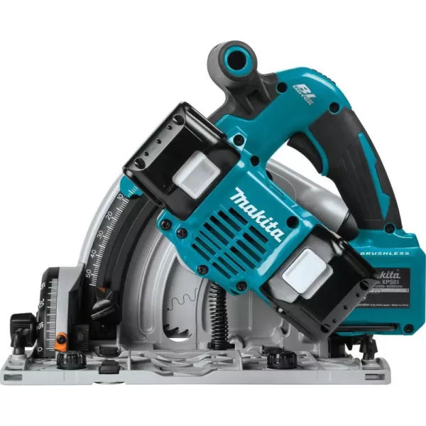 Makita 18V X2 LXT (36V) Brushless 6-1/2 in. Plunge Circular Saw Kit 5.0Ah with bonus Guide Rail and 18V Brushless Impact Driver