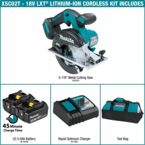 Makita 18-Volt 5.0Ah LXT Lithium-Ion Cordless 5-7/8 in. Metal Cutting Saw Kit