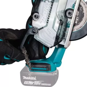 Makita 18-Volt LXT Lithium-Ion Cordless 5-3/8 in. Metal Cutting Saw with Electric Brake and Chip Collector Tool-Only