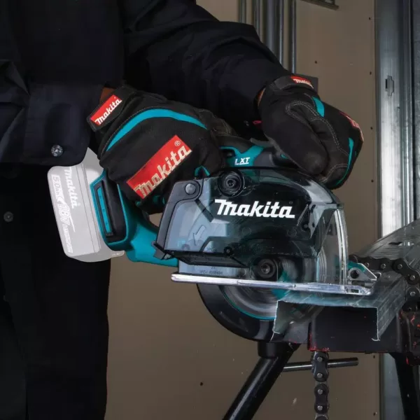 Makita 18-Volt LXT Lithium-Ion Cordless 5-3/8 in. Metal Cutting Saw with Electric Brake and Chip Collector Tool-Only